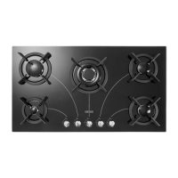 اجاق گاز صفحه ای شیشه‌ای استیل البرز مدل G 5908 با قطعات ایتالیایی