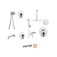 شیرآلات توکار درخشان سری آلفا کروم