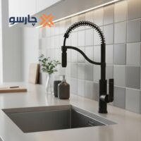 شیر ظرفشویی فنری کسری مدل آمازون مشکی