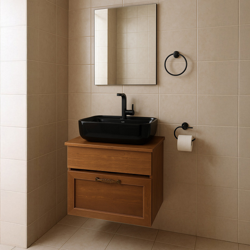 کابین روشویی چارسو مدل ترا بلک Tera Black 60